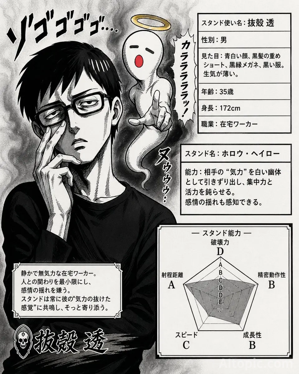 JoJo Stand Character Card – Hollow Halo