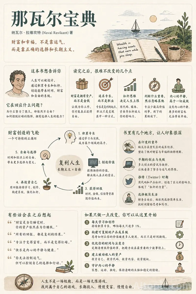 Minimalist Retro UI Book Summary Infographic Poster