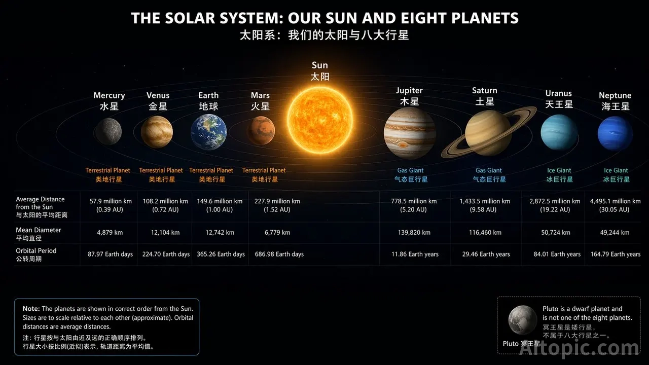 The Solar System – Planetary Order and Classification