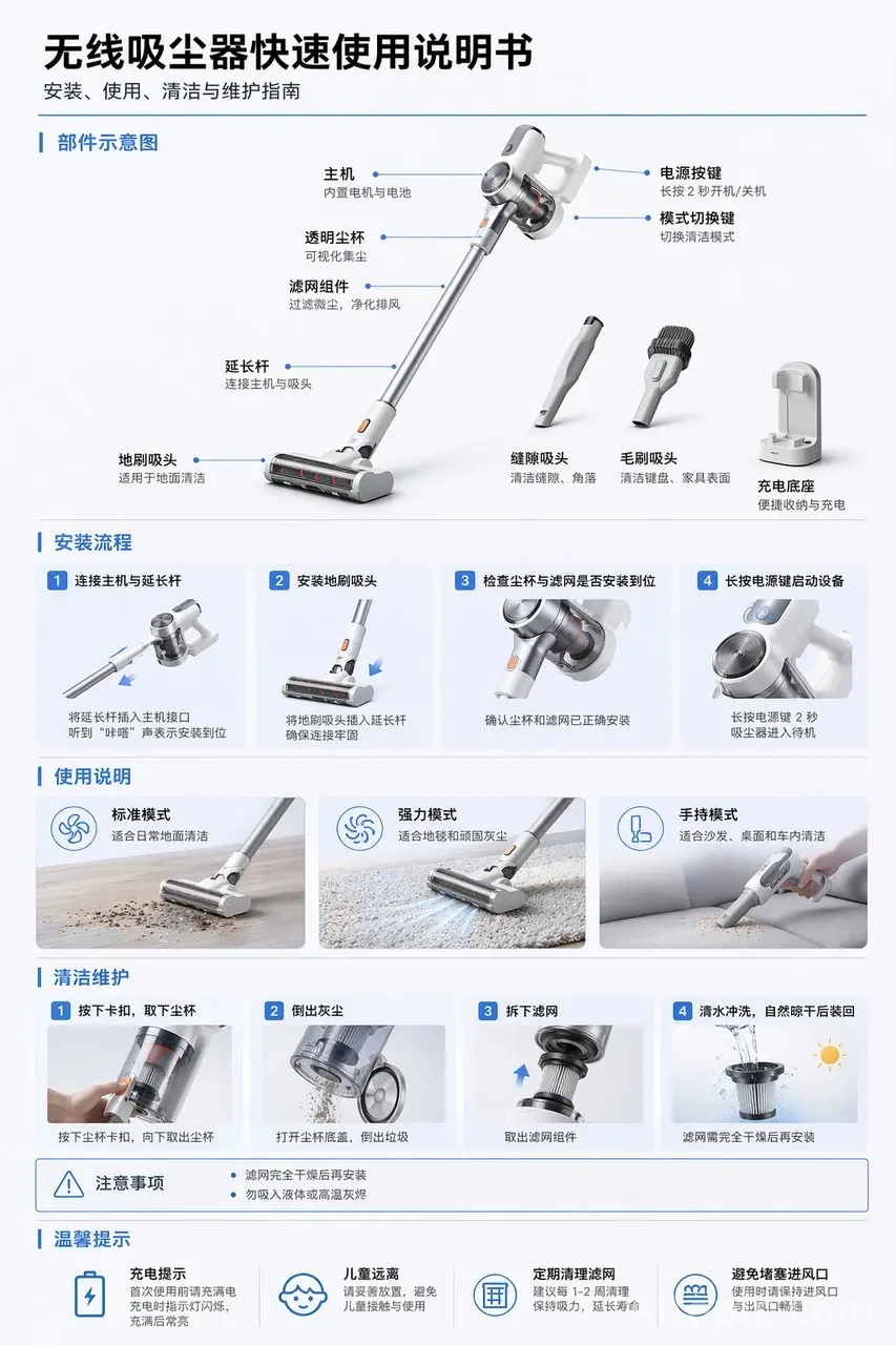 Cordless Vacuum Cleaner Product Manual