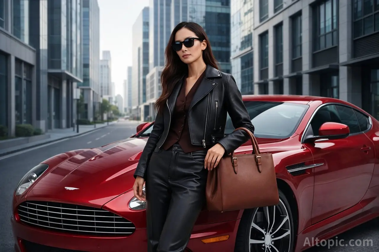 High-End Fashion Automotive Editorial in Modern City