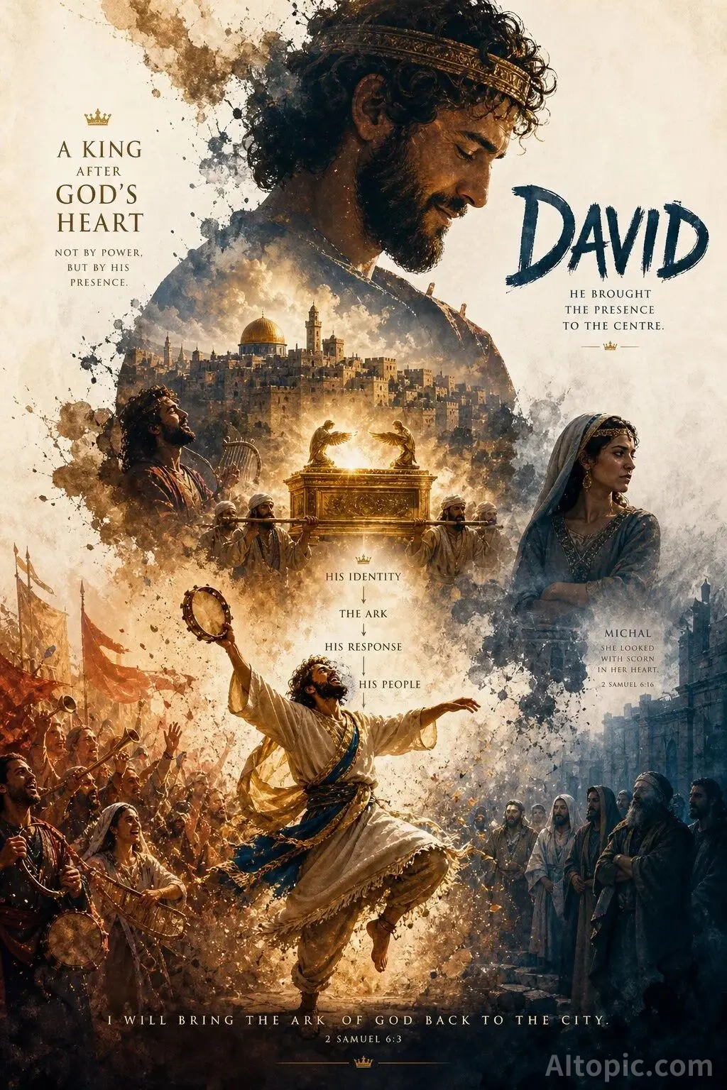 King David: The Ark and the Dance - A Cinematic Biblical Poster