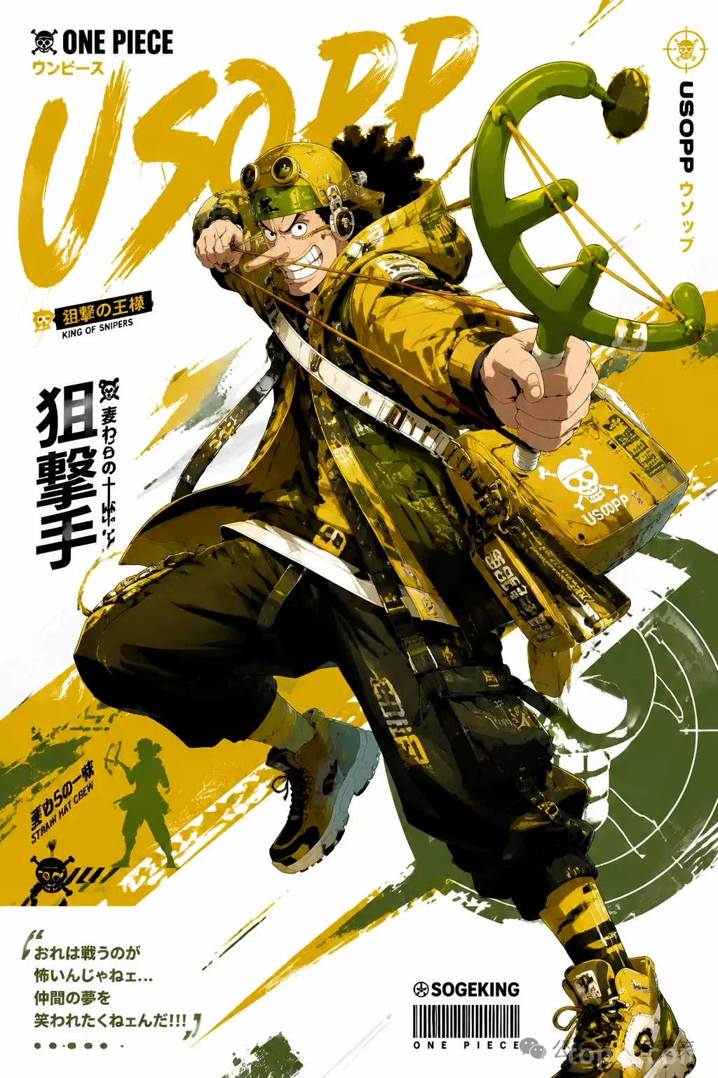 One Piece Usopp Dynamic Action Poster