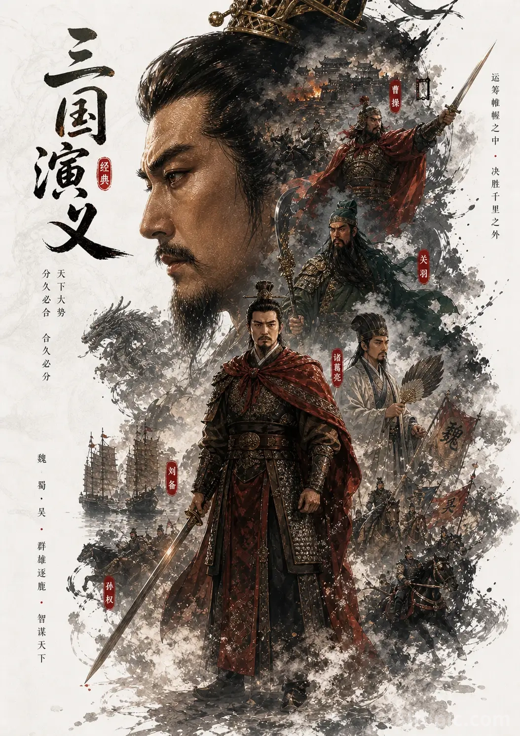Epic Chinese Historical Poster: Romance of the Three Kingdoms
