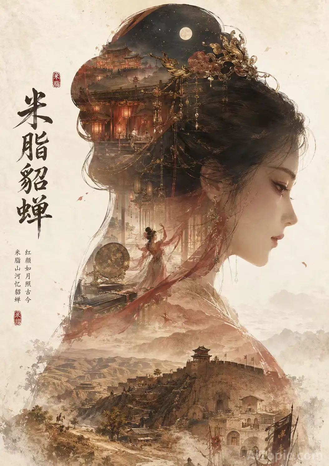 Double Exposure Art of Diao Chan: The Legend of Mizhi
