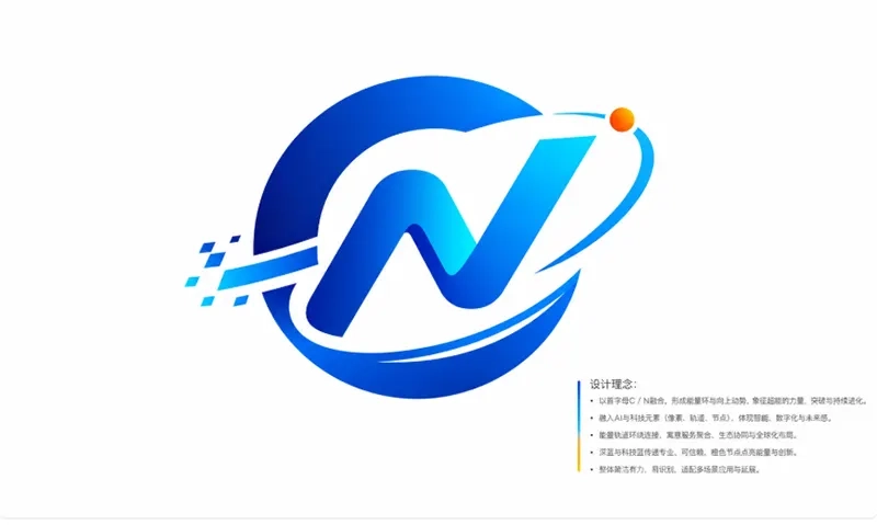Minimalist Flat Logo Design for Chaoneng AI Services