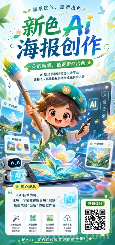 New Color AI Poster Creation: An AI-Powered Smart Visual Design Platform