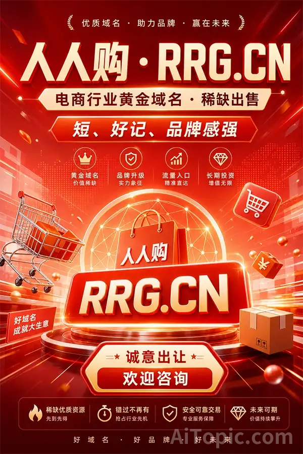 RRG.CN Domain for Sale - Premium E-commerce Branding